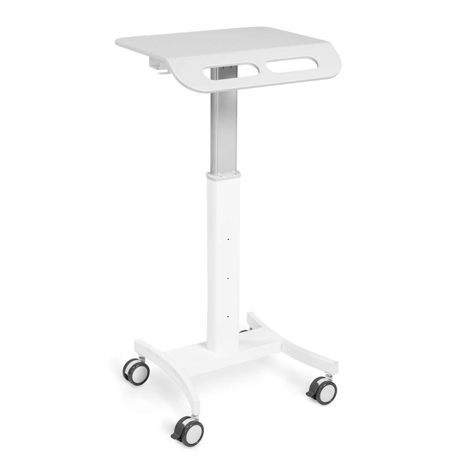 Luxor Vitalize Mobile 4-Wheel Healthcare Laptop Cart, White (MCWS002)