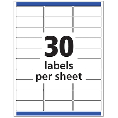 Avery Easy Peel Laser Address Labels, 1" x 2-5/8", Clear, 1,500 Labels/Box (5660)