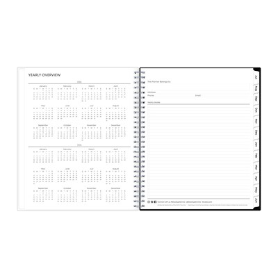 2025-2026 Blue Sky Analeis 8" x 10" Academic Year Monthly Planner, Plastic Cover, Multicolored (130613-A26)