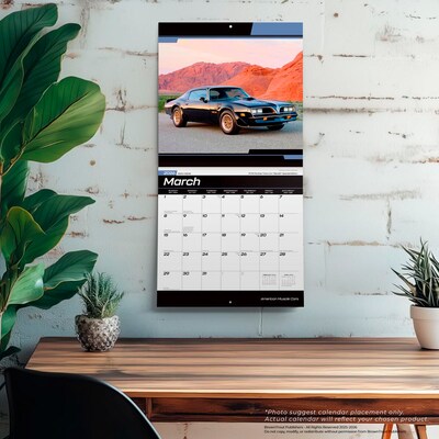 2026 BrownTrout American Muscle Cars 12" x 12" Monthly Wall Calendar (9798330701322)