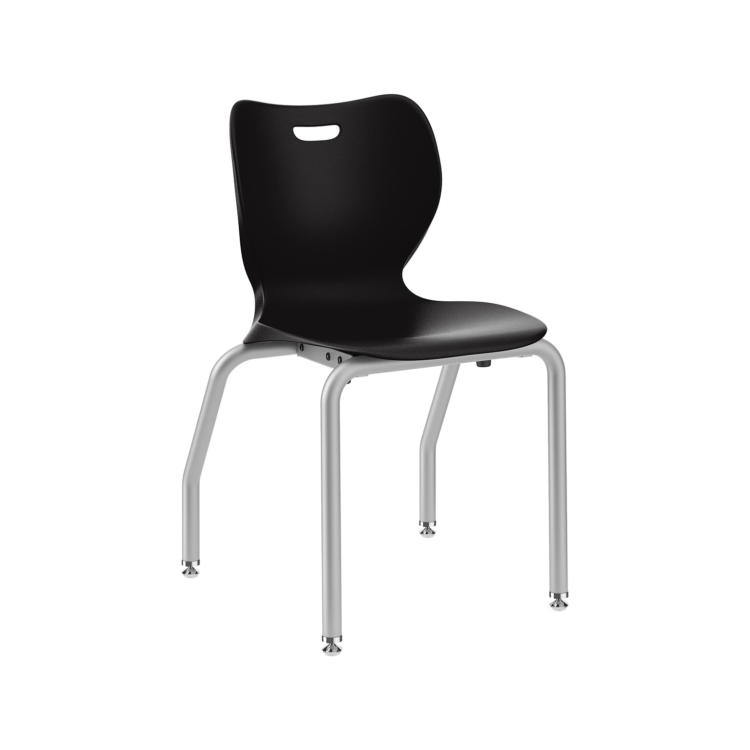 HON SmartLink Plastic Classroom Chair, Onyx/Platinum, 4 Pieces/Set (HSS4L-18B.E.ON.PLAT)