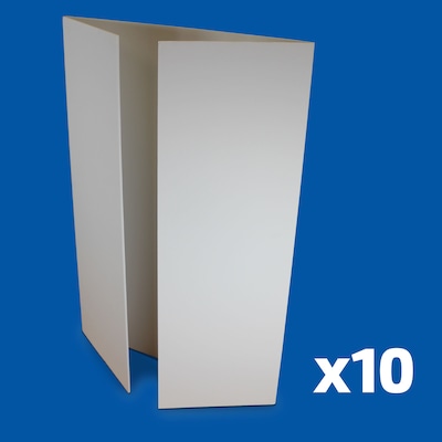 Flipside Tri-Fold Foam Board, 36" x 48", White, 10/Pack (30048-10)