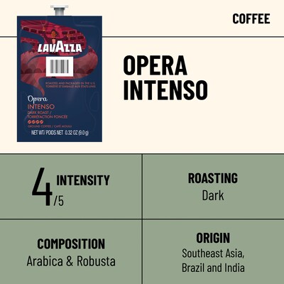 Lavazza Intenso Coffee Flavia Freshpacks, Dark Roast, 38/Carton (48727)