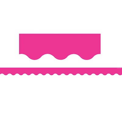 Teacher Created Resources Hot Pink Scalloped Border Trim, 35 ft., Hot Pink (TCR5582)