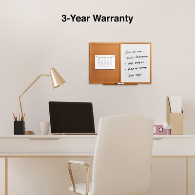 Staples Standard Cork & Dry Erase Whiteboard, 3' x 2' (28323-CC)