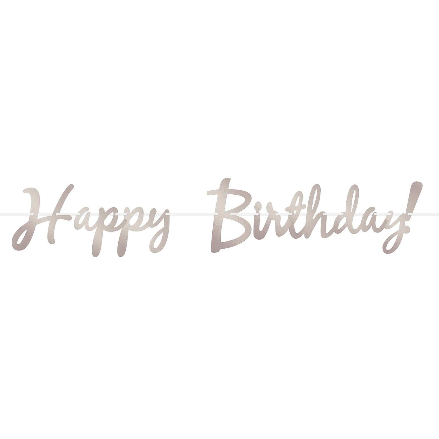Beistle Foil Happy Birthday Streamer, Silver, 3/Pack (53385-S)