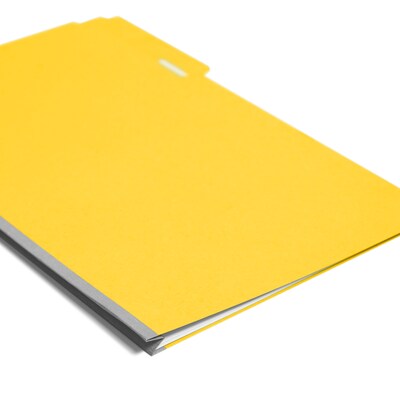 Smead Recycled Heavy Duty File Folder, 1/3-Cut Tab, Assorted, Legal Size, Yellow, 25/Box (22562)