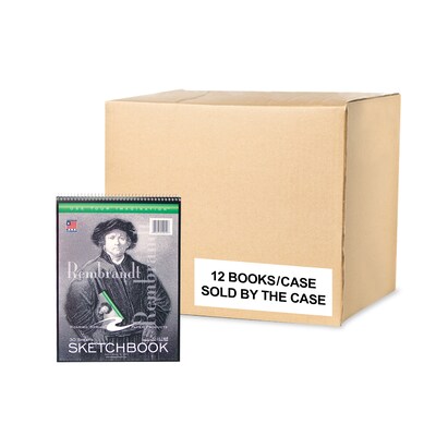 Roaring Spring Paper Products 9 x 12 Spiral Bound Sketch Book, 30 Sheets/Book, 12/Pack (52112CS)