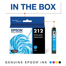 Epson T212 Cyan Standard Yield Ink Cartridge (T212220-S)