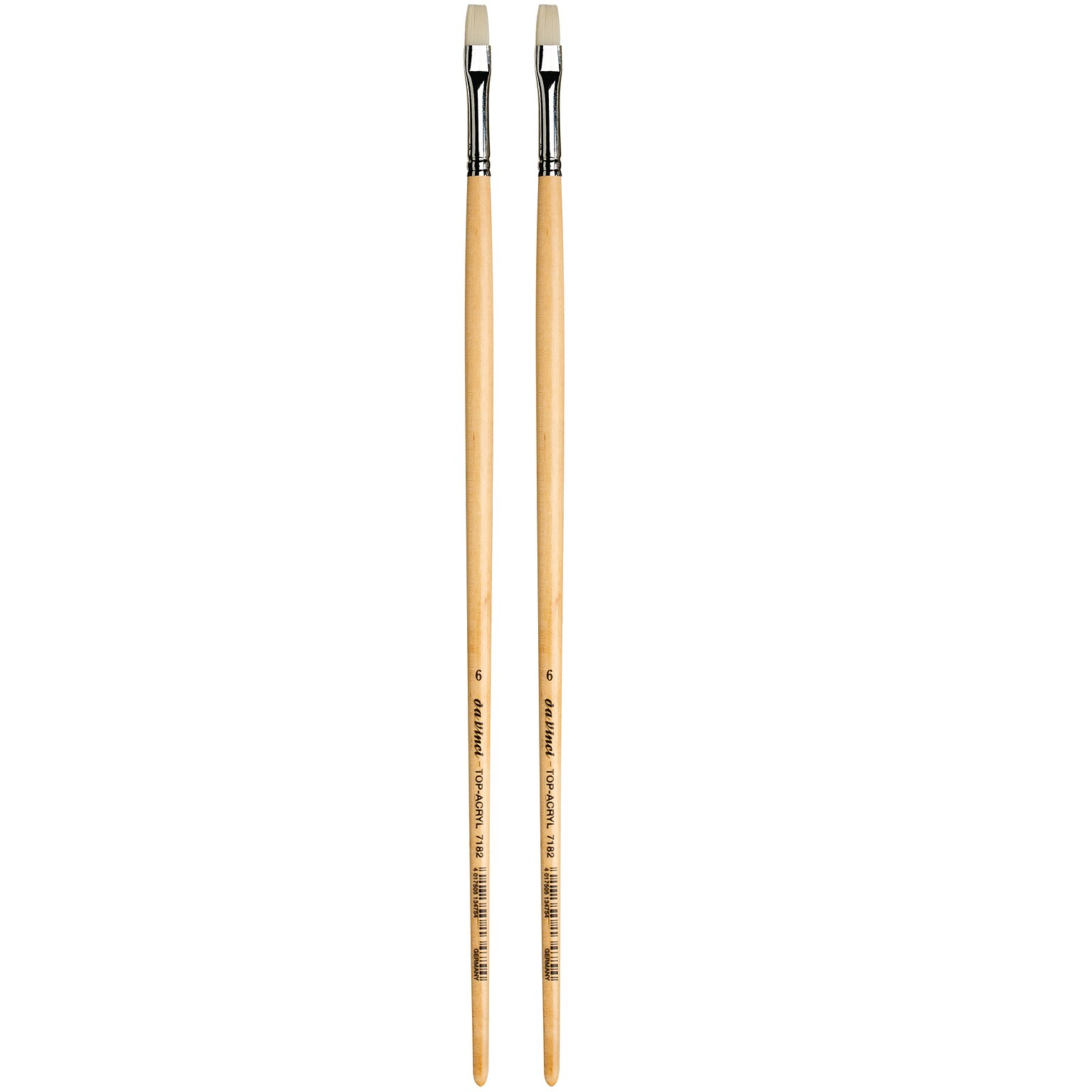 da Vinci TOP-ACRYL Oil and Acrylic Synthetic Bristle, Flat Brush, 2/Bundle (DVXVA71826-2)