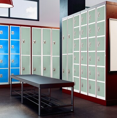 AdirOffice 72" 6-Tier Misty Green Storage Locker (ADI629-206-MGRN)