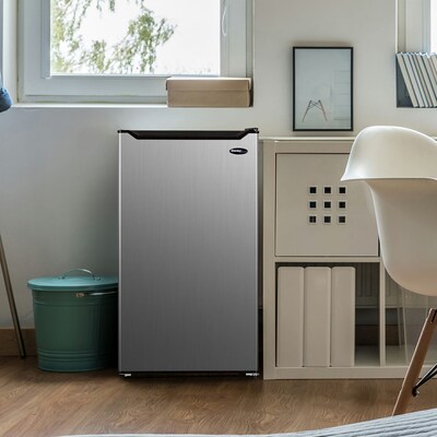 Danby Compact Refrigerator, 3.2 Cu. Ft., Stainless Steel (DAR032B2SLM)
