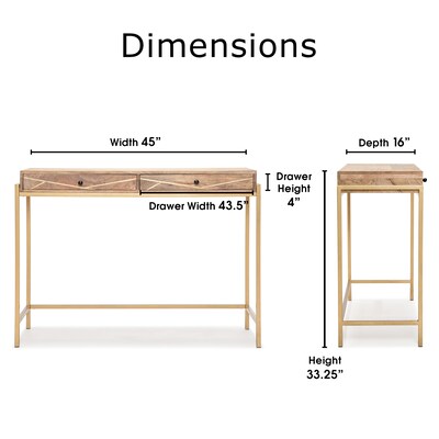 Adore Decor Sidney Console Table, Beige (FUTB10155A)