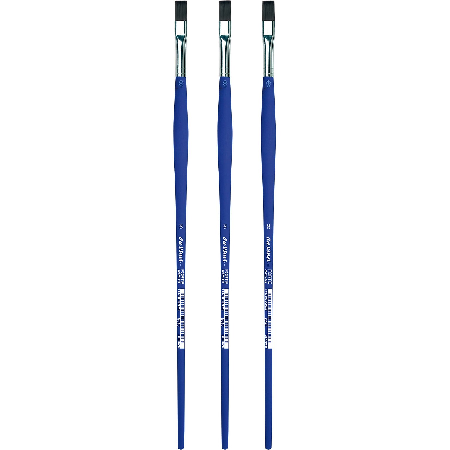 da Vinci FORTE-Acrylics Oil and Acrylic Synthetic Student Brush, 3 /Pack (DVXVA86408-3)