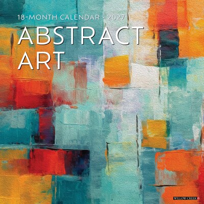 2027 Willow Creek Abstract Art 12 x 12 Monthly Wall Calendar, Assorted Colors (58633)