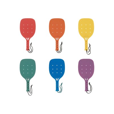 Champion Sports Plastic Paddleball Rackets, Assorted Colors, 6/Set (CHSMRSET)