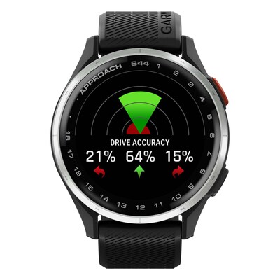 Garmin Approach S44 GPS Golf Smartwatch, 1.2", Black Silicone Band (010-03009-00)