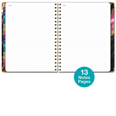 2026-2027 Excello Brands 8.5" x 11" Academic Weekly & Monthly Planner, Paperboard Cover, Dark Gold Marble (FSHN-AY26-8511-55)