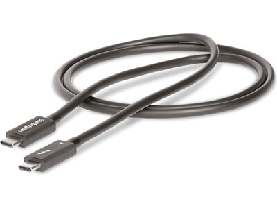 StarTech Thunderbolt 4 3 ft. USB-C Cable with 100W Power Delivery, Male to Male, Black (TBLT4MM1M)