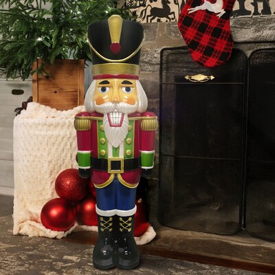 Fraser Hill Farm 40” Nutcracker Soldier Christmas Blow Mold (FFBM-1NUT-MLT)