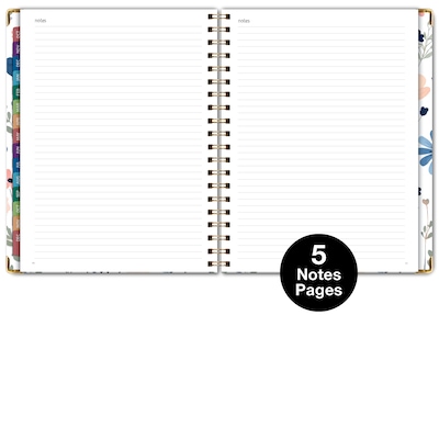 2027 Excello Brands 7.8" x 9" Weekly & Monthly Standard Planner, Paperboard Cover, Colorful Botanicals (FSHN-CY27-79-30)