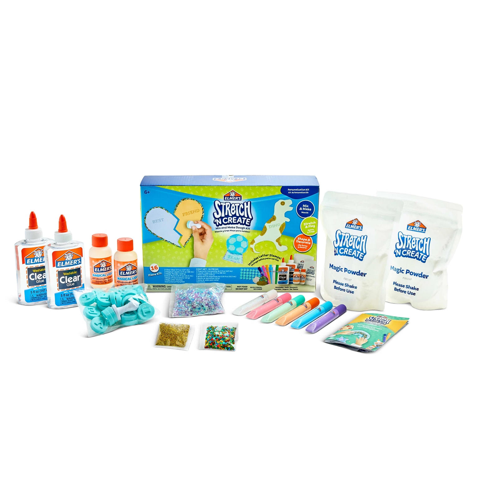 Elmer’s Stretch N Create Dough Kit, 16 Pieces/Pack (2221246)