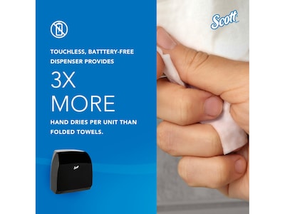 Scott Slimroll Manual Towel Dispenser, Black (47092)