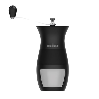 The London Sip 4- Cups Pourover with Manual Burr Coffee Grinder, Black (KITESCLCOFFEE02)