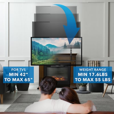 Mount-It! Pull Down Articulating Fireplace TV Mount for 42" to 80" TVs (MI-384)