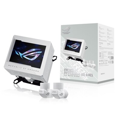 Asus ROG RYUJIN 120mm Fluid Shield Bearing Liquid Cooling Systems with RGB Lighting (ROG RYUJIN III WB WHT)