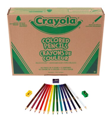 Crayola Classpack Kids' Colored Pencils, Assorted Colors, 462 Pencils/Box, (68-8462)