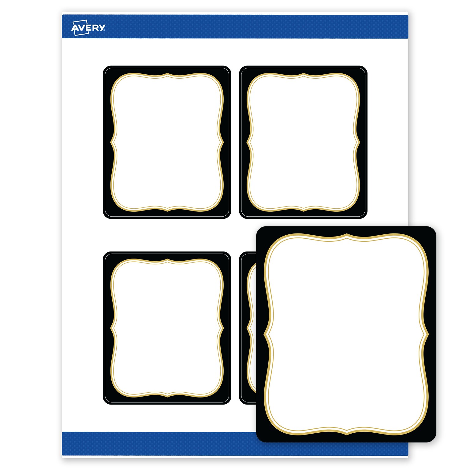 Avery Rectangle Laser/Inkjet Multipurpose Labels, 4 x 3-1/3, White, 40/Pack (19479370881)