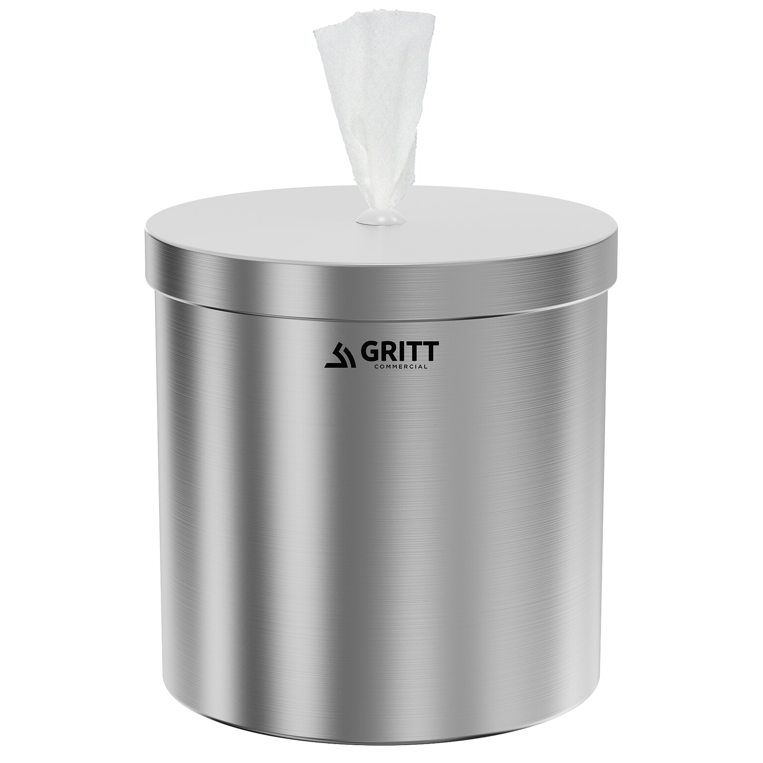 Gritt Commercial Wall Mounted Wipe Dispenser, Brushed Silver (GRI510-W)
