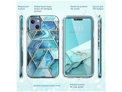 i-Blason Cosmo Ocean Blue Case for iPhone 14 Plus (iPhone2022-6.7-Cosmo-SP-Ocean)