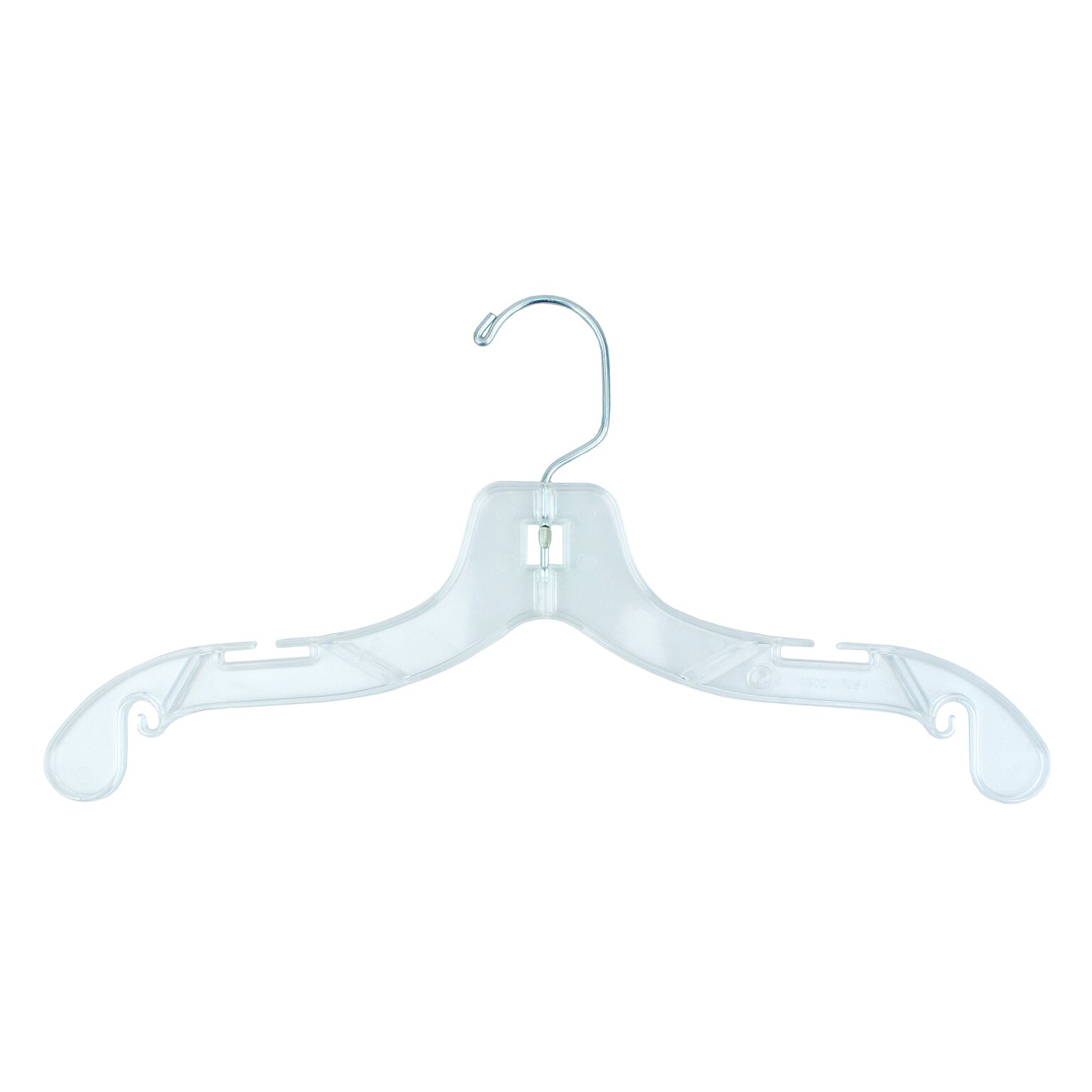 Nahanco 14 Plastic Super Heavy Weight Dress Hanger, Clear, 100/Carton (414)