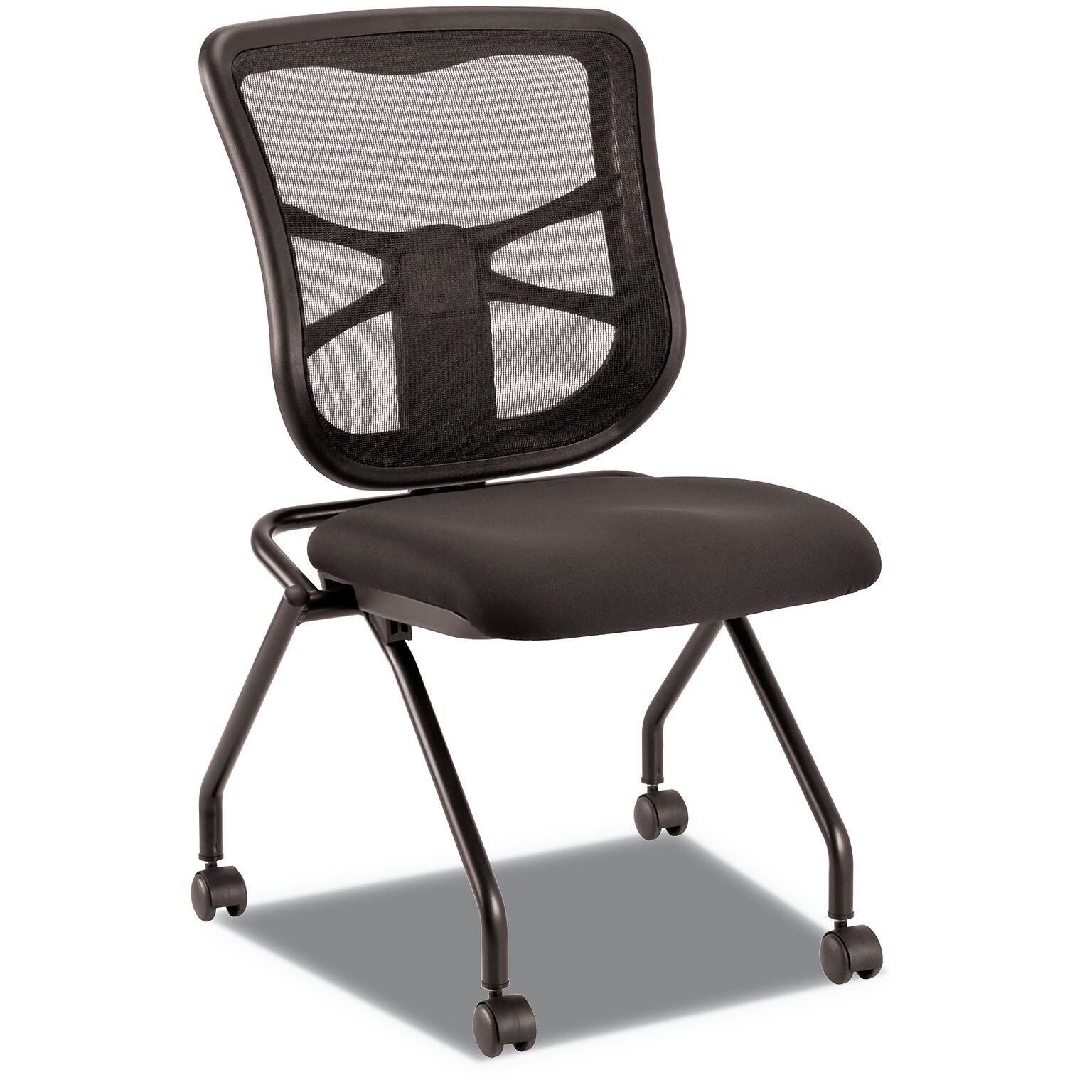 Alera® Elusion Series Armless Fabric Computer and Desk Chair, Black, 2/Carton (ALEEL4915)