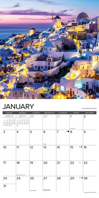 2027 Willow Creek Mediterranean 12" x 12" Monthly Wall Calendar, Assorted Colors (61176)
