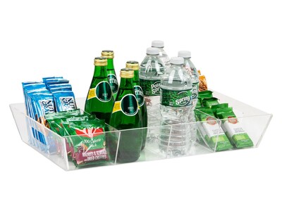Mind Reader Acrylic 4-Compartment Snack Organizer Tray, Clear (SNACKBEVT-CLR)