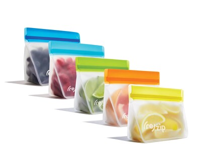 (re)zip Stand-Up Snack Bag 5-Pack - Multicolor