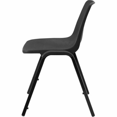 Lorell Molded Stacking Chair, 19.3W x 19.3D x 31H, Black, 4/Carton (LLR85567)
