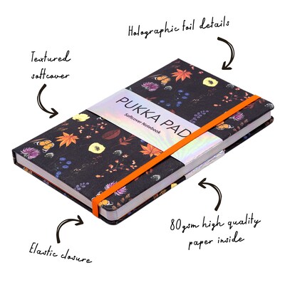 Pukka Pad Bloom Subject Notebooks, Narrow Ruled, White, 3/Pack (PUK9492BLM)