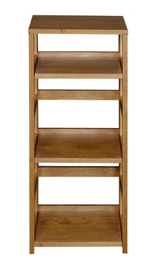 Regency Flip Flop 34" High Square Folding Bookcase- Medium Oak (FFSQ3412MO)