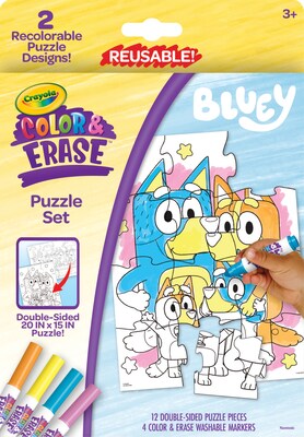 Color & Erase Reusable Bluey Puzzle Set