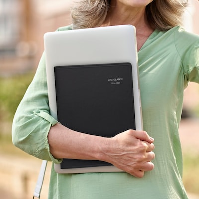 2026-2027 AT-A-GLANCE QuickNotes 8" x 10" Academic Weekly & Monthly Planner, Faux Leather Cover, Black (76-11-05-27)