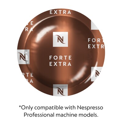 Nespresso Forte Extra Coffee Nespresso Professional Capsules, Espresso Roast, 50/Box (8627.84)