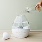 Crane Drop 2.0 Ultrasonic Cool Mist Tabletop Humidifier, 1-Gallon, Clear & White (EE-5306CW)