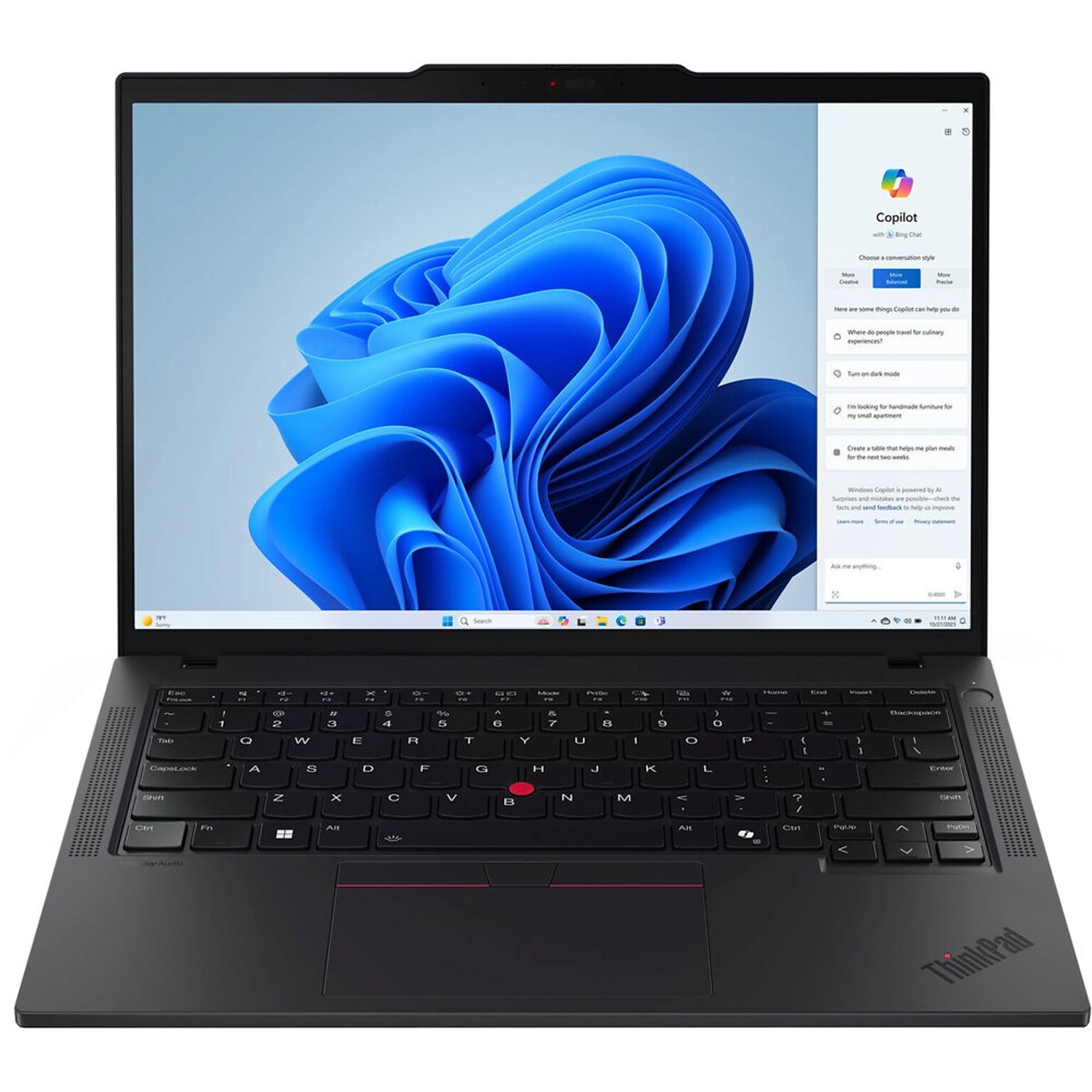 Lenovo ThinkPad T14 Gen 5 14 LED Touchscreen AI Laptop, Intel Core Ultra 7, 32GB RAM, 1TB SSD, Windows 11 Pro, Black