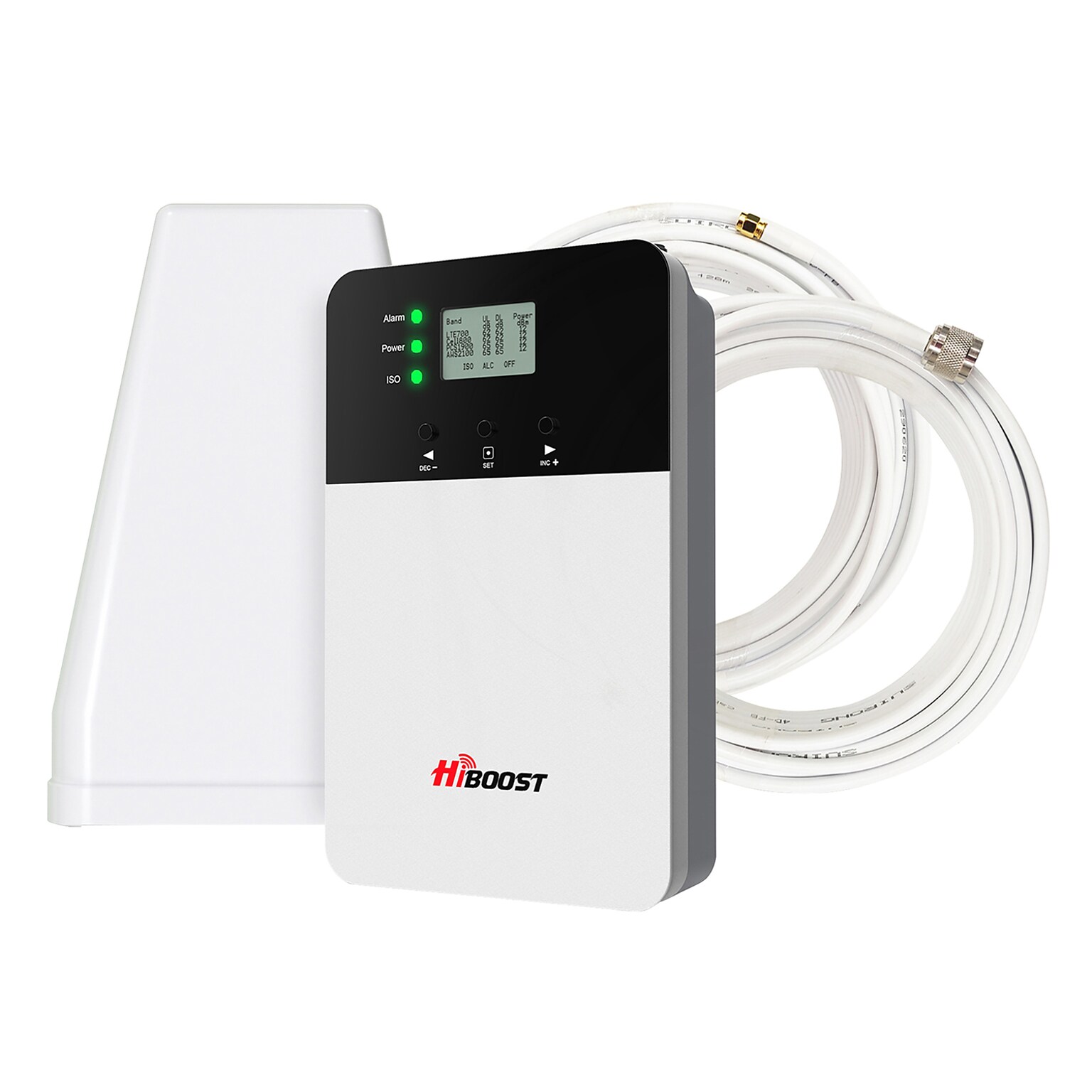 HiBoost 4K Plus Cell Phone Signal Booster, White (F10GI5SBTW)
