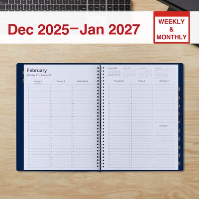 2026 Staples 8 x 11 Weekly & Monthly Appointment Book, Navy (ST58470-26)