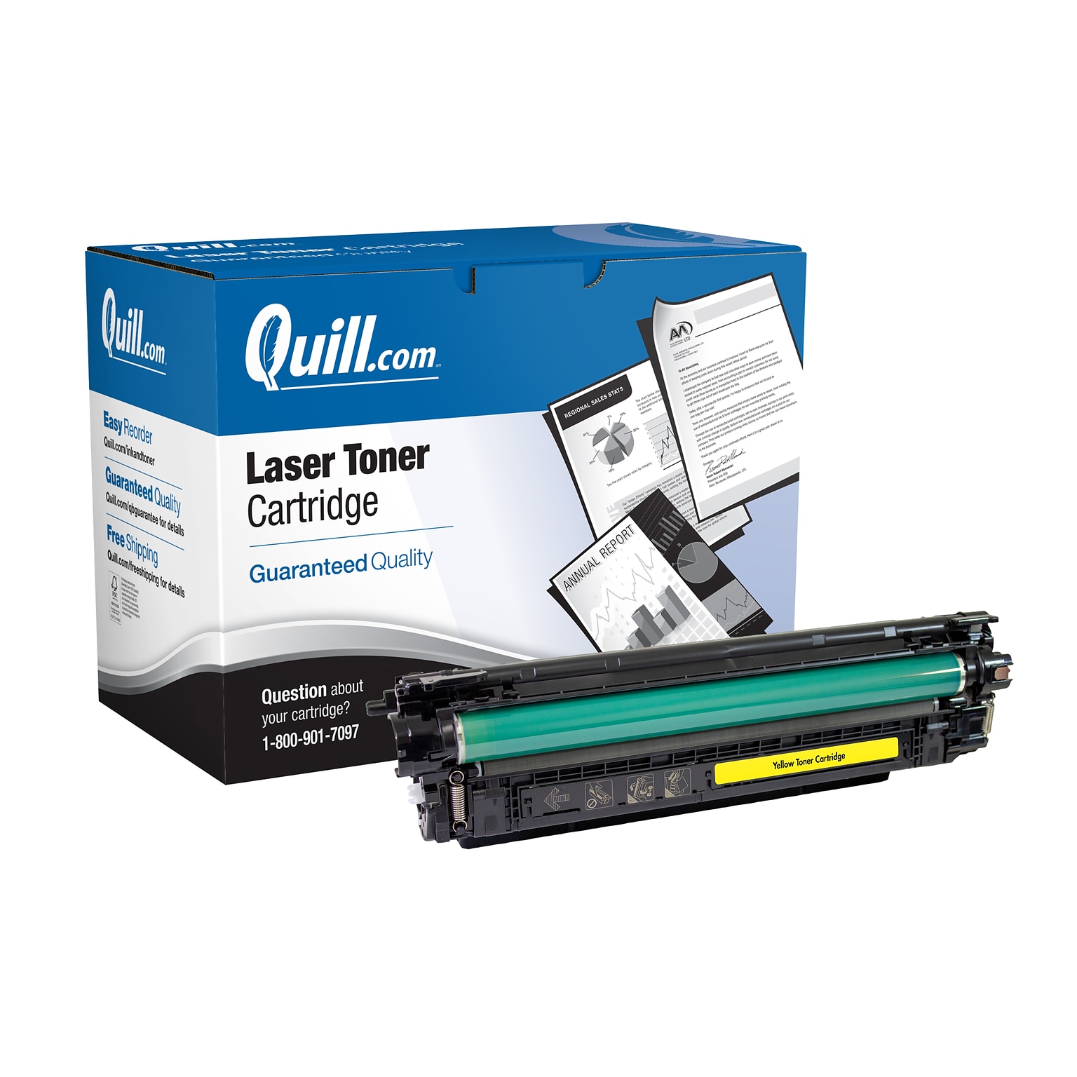 Quill Brand® Compatible Yellow Standard Yield Toner Cartridge Replacement for HP 655A (CF452A) (Lifetime Warranty)